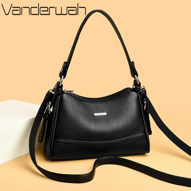 

Luxury Brand Women PU Leather Messenger Bag Large Capacity Single Shoulder Crossbody Bag Soft Leather Handbag Fashion Female Gif