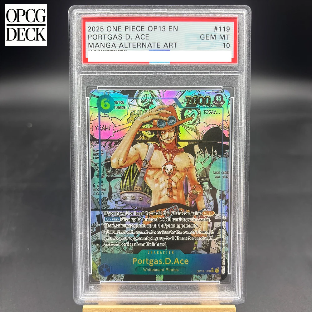 one piece card game ace manga Ace Manga OP13 PSA TAG Beckett main image 1