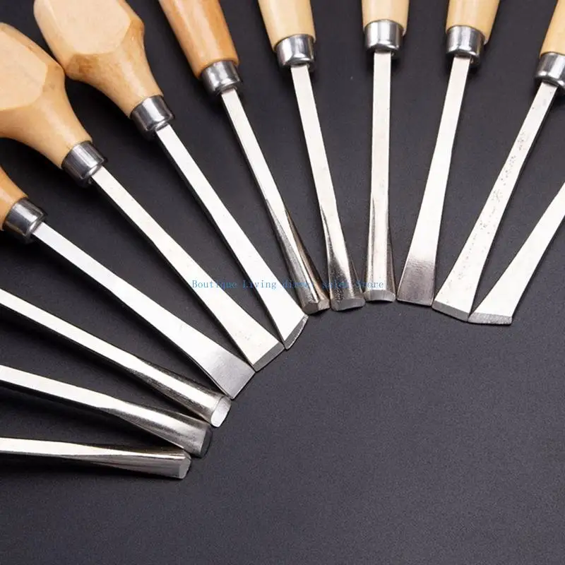 مخرطة الخشب نحت الأزاميل متعددة الوظائف DIY بها بنفسك اليد نحت إزميل مع مقبض خشبي السكاكين جوج أداة لنحت الخشب