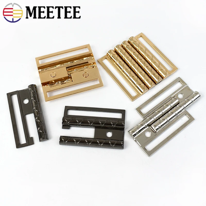 Meetee 1-5Pcs 50mm Metal Belt Buckle Women Coat Garment Waistband Buttons Decor Hasp Clasp DIY Sewing Hardware Accessories