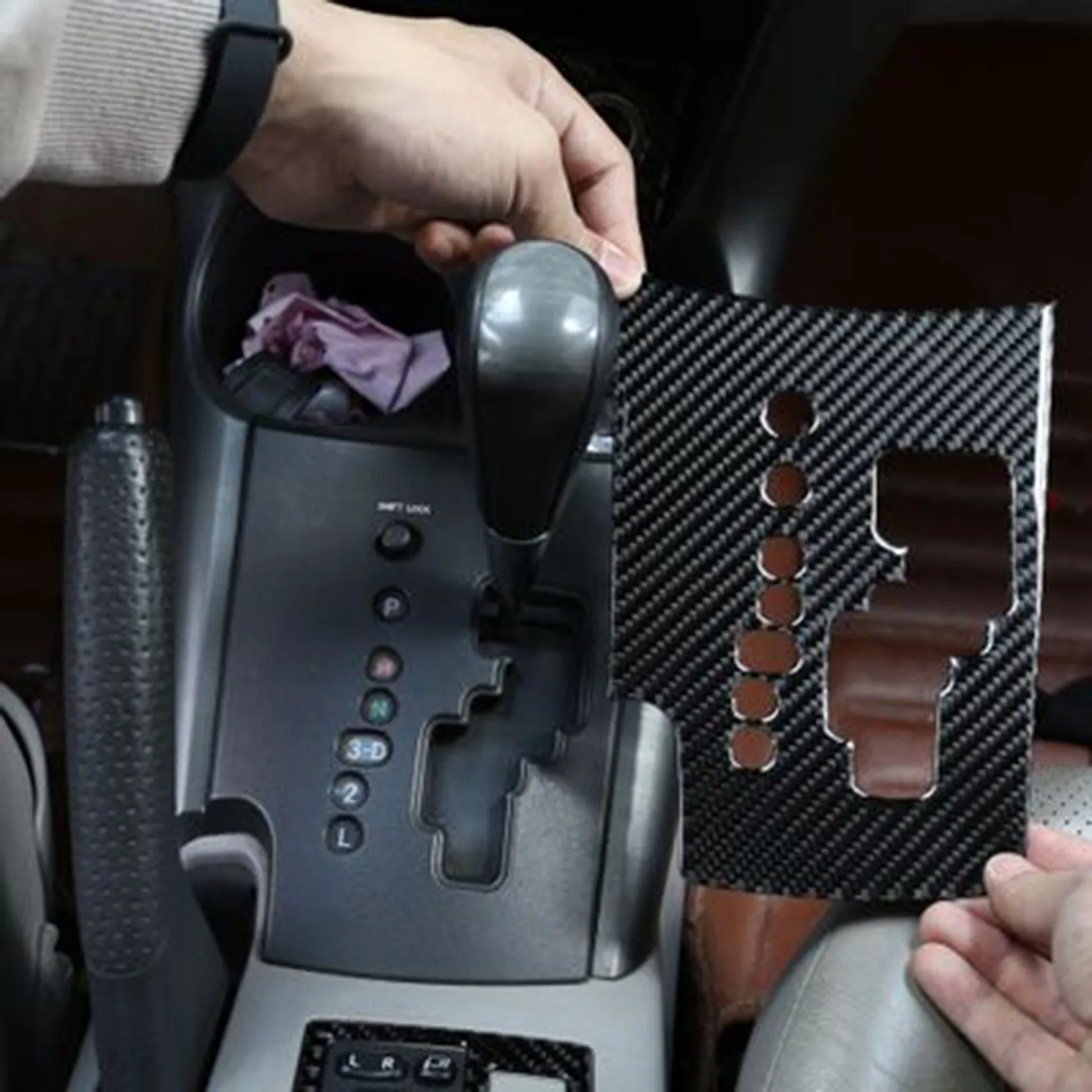 

L39A-Car Gear Shift Panel Trim Cover Frame Decal Fits For Toyota RAV4 2006 2007 2008 2009 2010 2011 2012