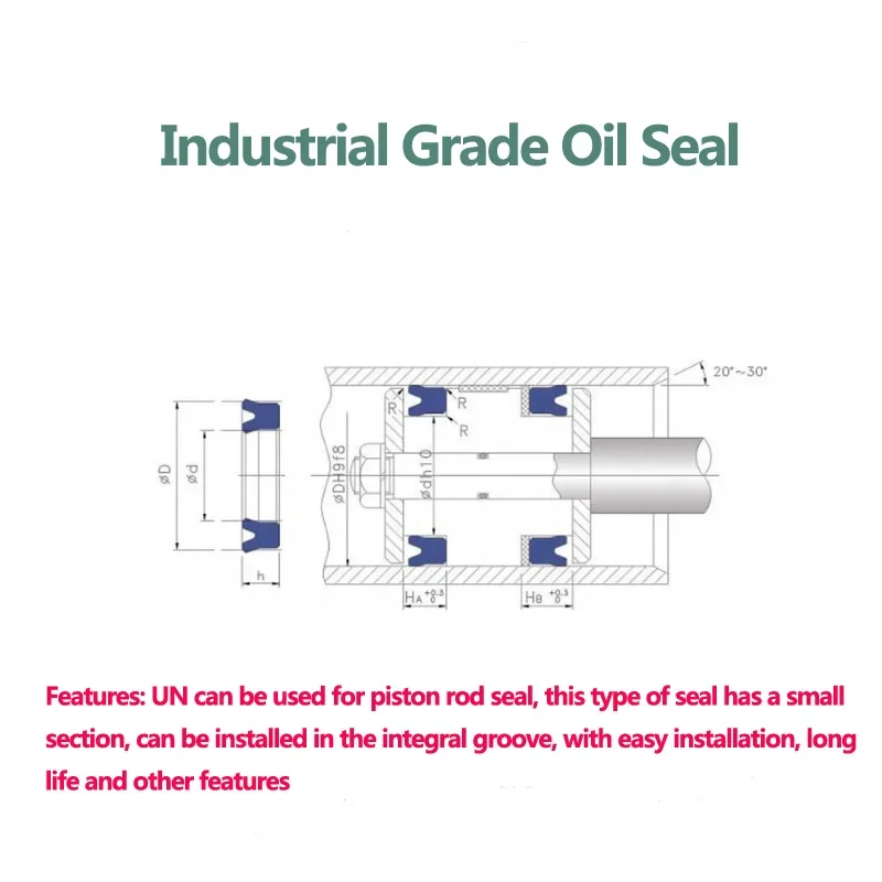 UN Y-type FKM Radial Shaft Hydraulic Seal ID 5-28MM Single Lip U Cup Seal for Piston Rod