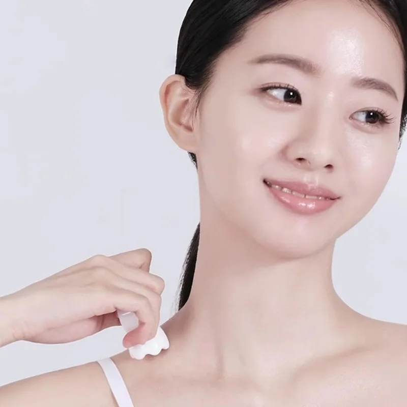 Premium Natural Ceramic Ring Gua Sha Tool for Face and Body Korean Facial Massager Face Lift Sculpts Jawline Reduces Double Chin
