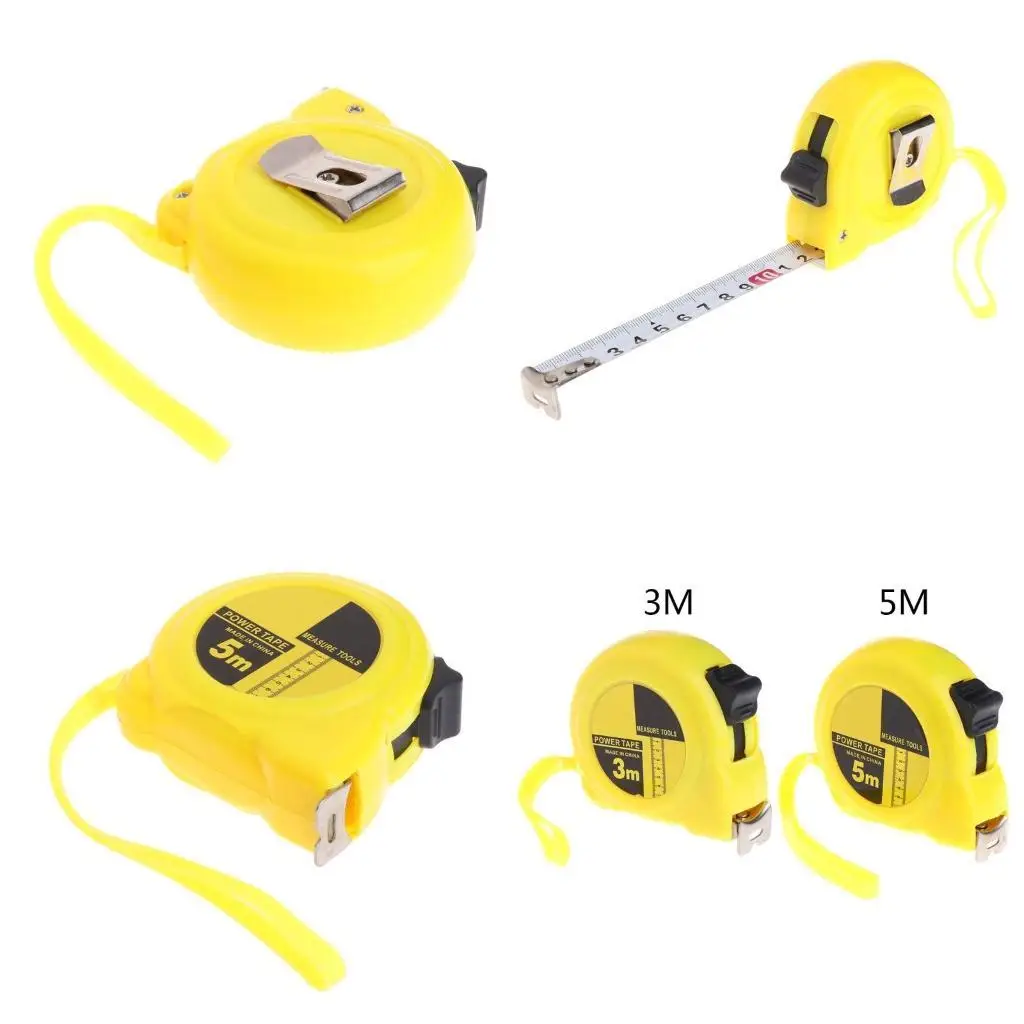 

R9UF Measuring Tape for Contractors & DIY Stainless Steel Tape Measure Plastic for Sh