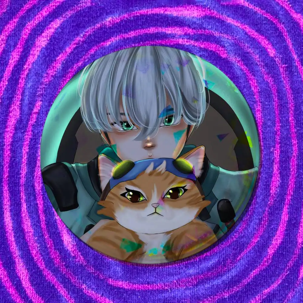 Button Round Metal Brooch Gift Custom Collectible Ita Bag Pins For Jetpack Cat Overwatch Enamel Pin Badge