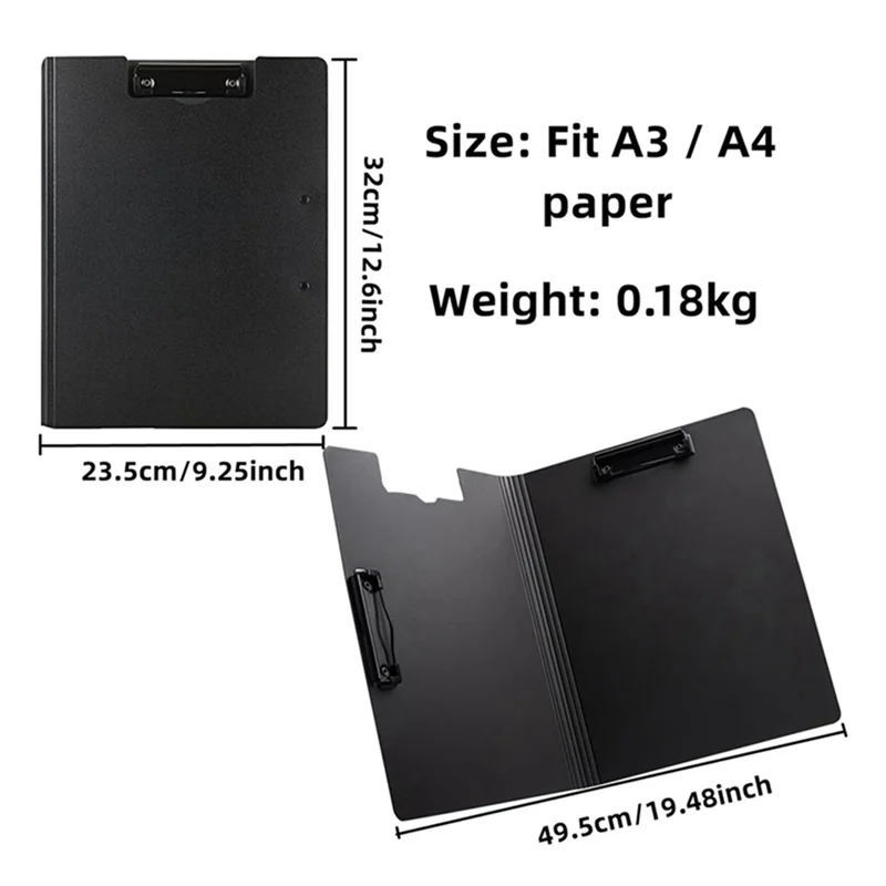 

ABPQ-6-Pack Dual Clip Clipboard Folder Clipboard Folder Flip Writing Pad For School Office