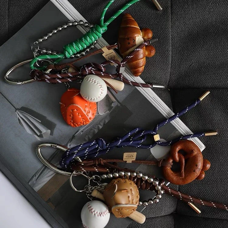 Sausage Dog Bread Keychain French Climbing Rope Bag Pendant Ins Extremely Complex Ideas Trend Charm Accessories Home Decoration