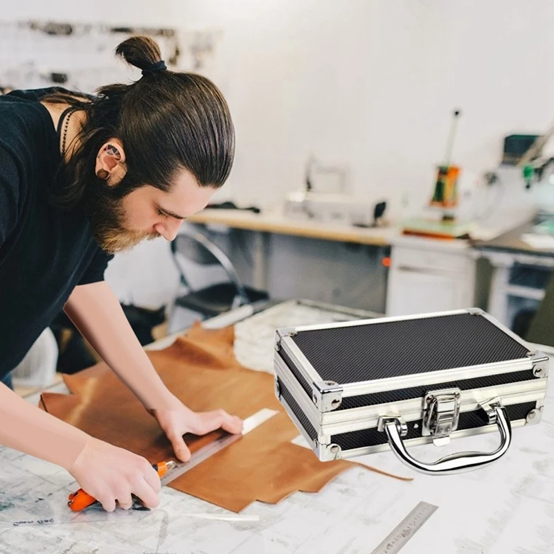 Aluminum Alloy Toolbox Accessories Storage Box Practical Aluminum Suitcase Portable Handle Small Toolbox Storage Box Easy To Use