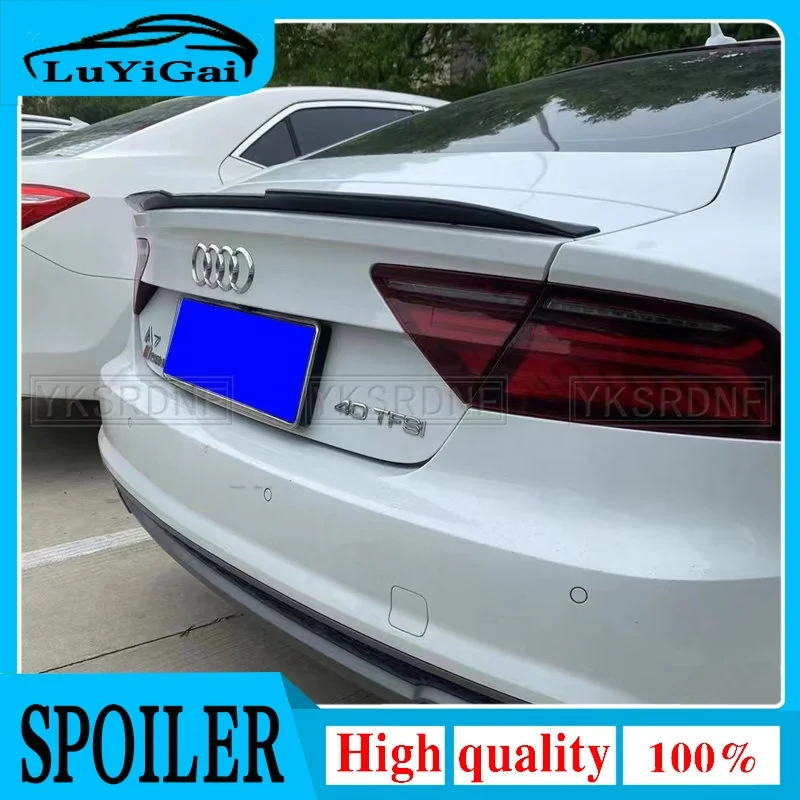 

V Style High Quality ABS Material Spoiler for Audi A7 S7 RS7 2013- 2018 Carbon Fiber Look Rear Spoiler Trunk Wing