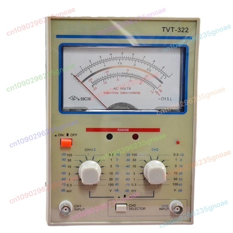 

Dual Channel Analog Millivoltmeter AC TVT-322 Panel Mount Voltmeter High Accuracy Pointer Needle Voltage Meter