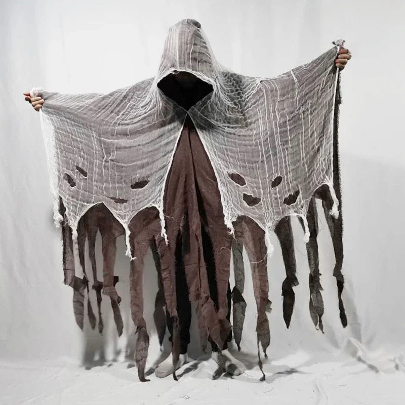 Halloween Cape Witch Cape Costume Haunted House Costume Dress Up spaventoso Costume spettrale puntelli