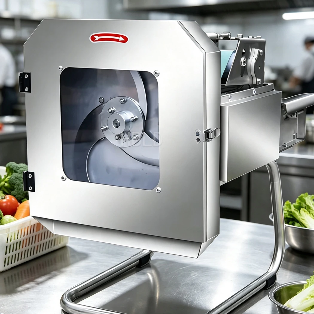 HBLD Restaurant Vegetable Chopper, Electric Food Cutting Machine 30kg Stable‑Body Processor for Vegetable Dices and Minced Meat