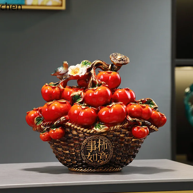 HYS Persimmon Ornament for Living Room, Entryway, Wine Cabinet, TV Cabinet Decoration