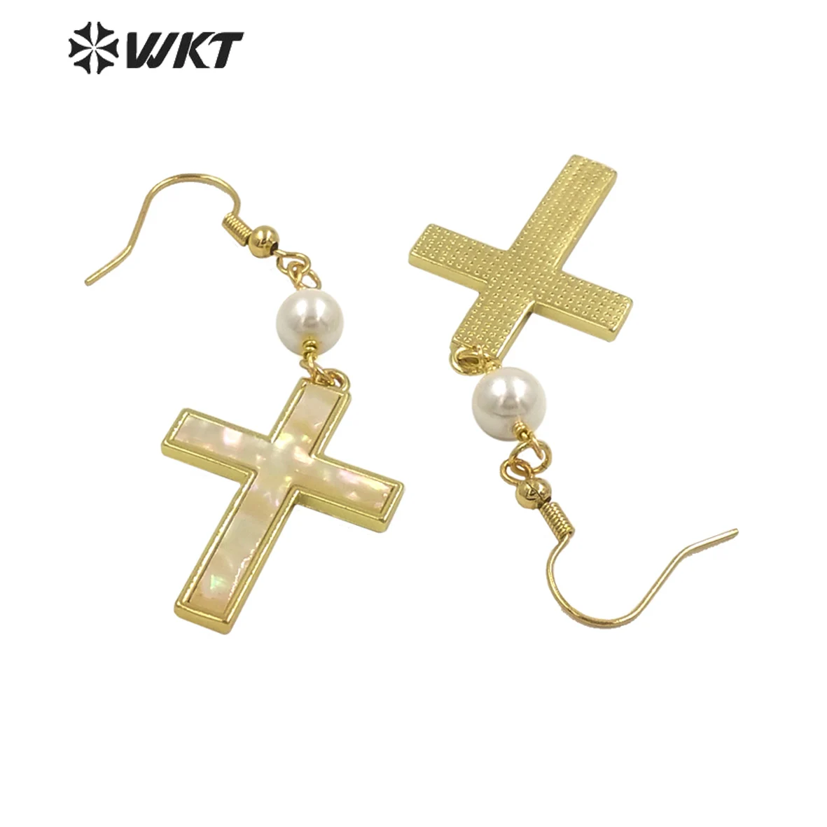 

WT-MPE135 Новинка: Красивые модные серьги из 18-каратного желтого золота для женщин, идеальное украшение на каждый день