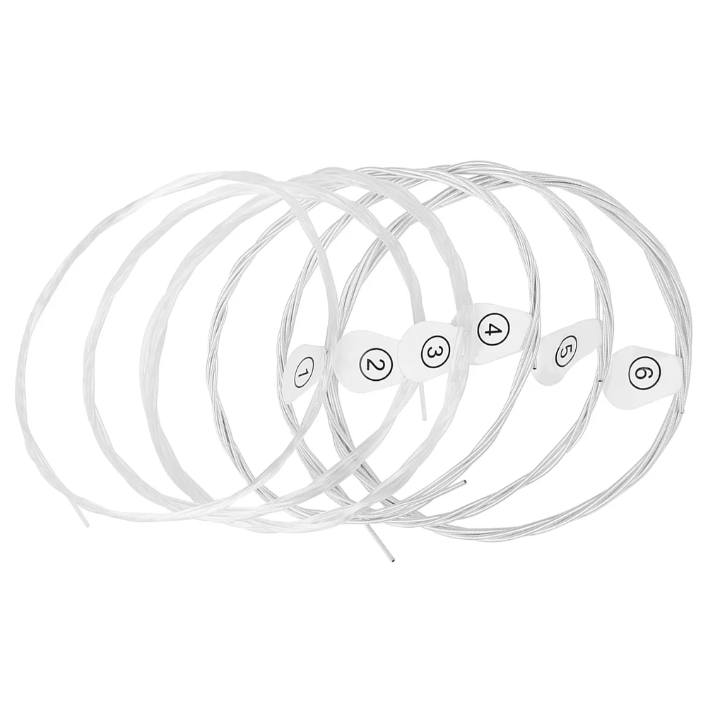 

1 set Silver Plated Guitar Strings Classical Acoustic Replacement Strong Sound Clear Comfortable Longer Sustain Nylon Set SC43