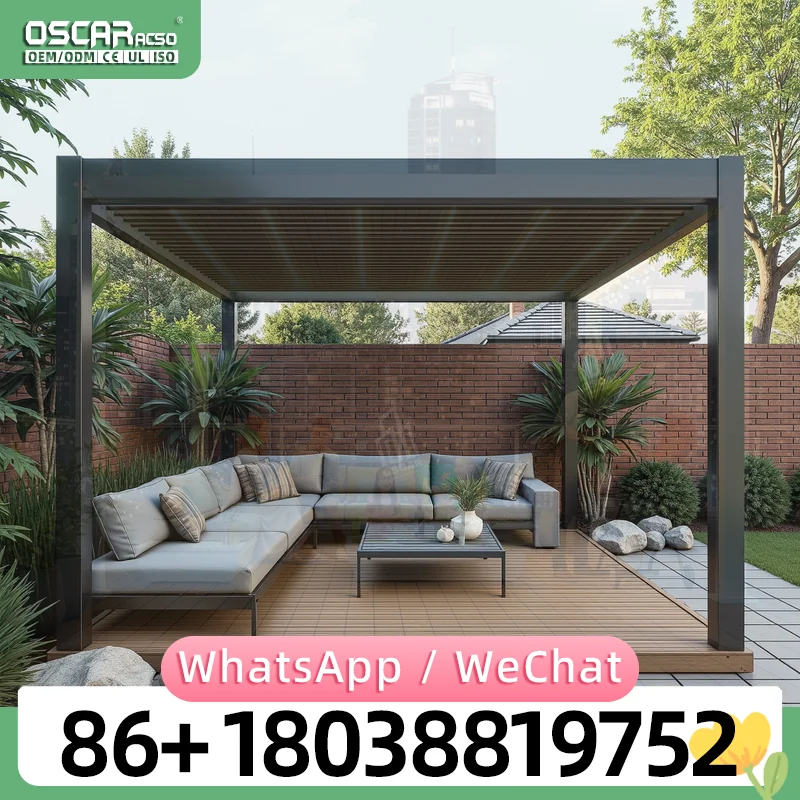 Sturdy Aluminum Pergola Waterproof Retractable Canopy Multifunctional Innovative AllWeather Garden Patio Backyard Deck USA Europ