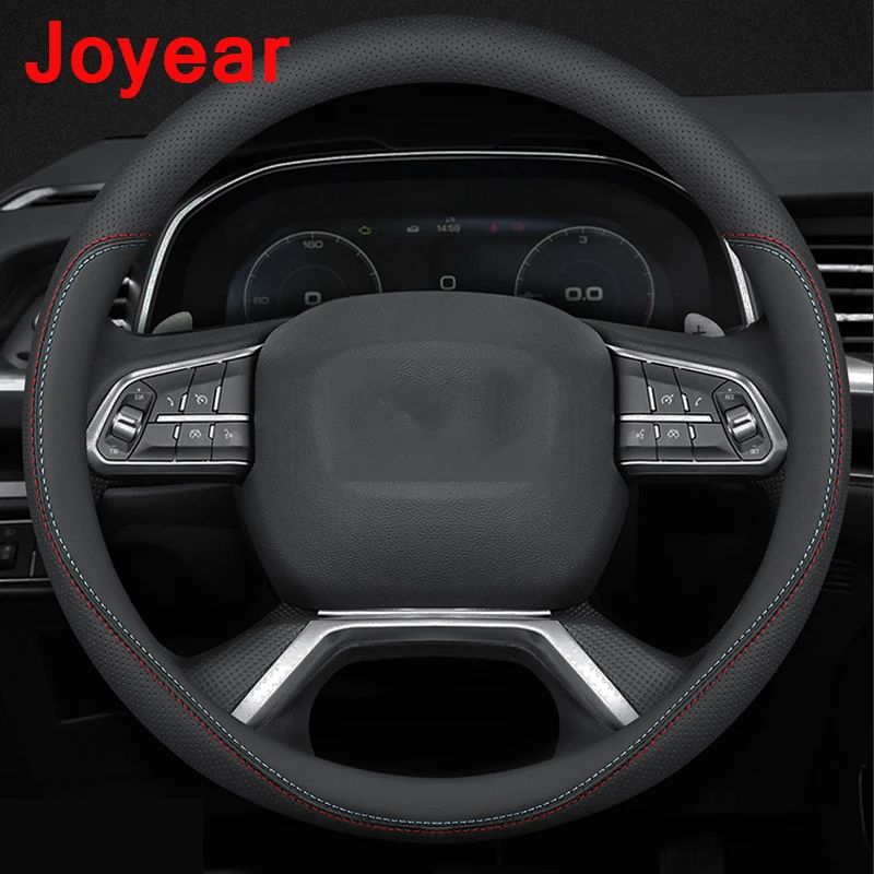 

For Great Wall Haval H9 2015-2022 Hand Stitched Steering Wheel Cover Anti-scratch Wear-resistant Interior Car Accessories