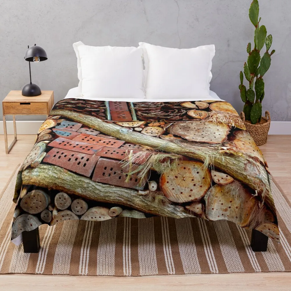 Insect wall / hotel - nature photography Throw Blanket Giant Sofa funny gift Blankets