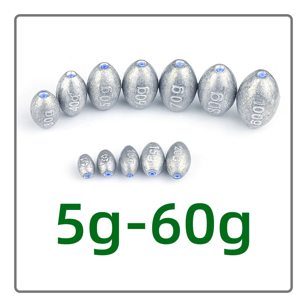 Lead fishing drop olive shaped heart lead fishing drop sea pole drop fishing accessories
