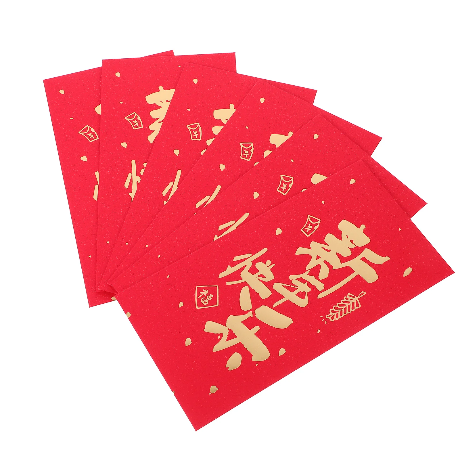 6Pcs Red Envelope Chinese Style Lucky Money Envelopes Thickened Paper Cash Holder Spring Festival Red Packets for New Year