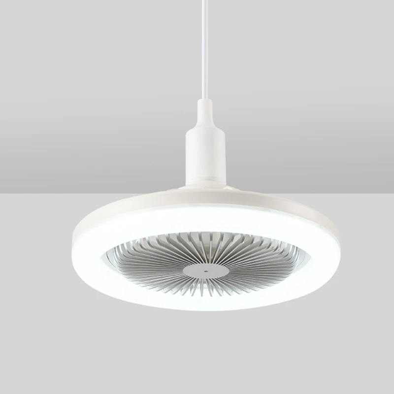 선풍기 램프 E27 LED 조명, 조도 조절 타이머 선풍기, 홈 오피스 침실 주방용, 30W 천장 선풍기, 2400 루멘