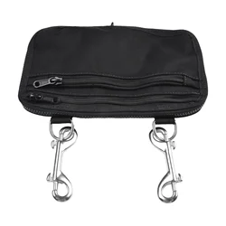 Sidemount Pouch Bag for Scuba Diving BCD, Top Grade Nylon Material, Snap Hook and D Ring Attachments, Blabk Color