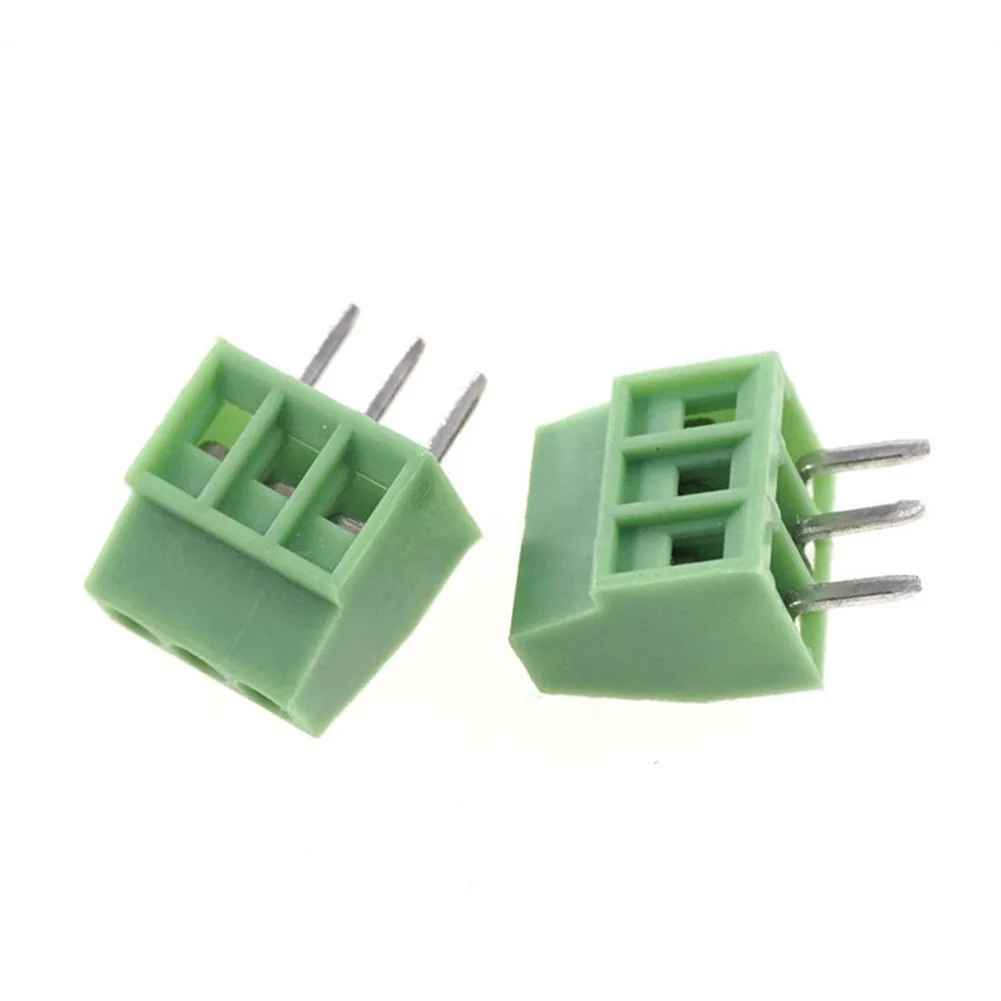 50 szt. DG308 zacisk blok KF128 2.54mm 2/3/4P zestaw do montażu PCB zestaw złącze śrubowe zielony 125V dla elektryka do samodzielnego montażu