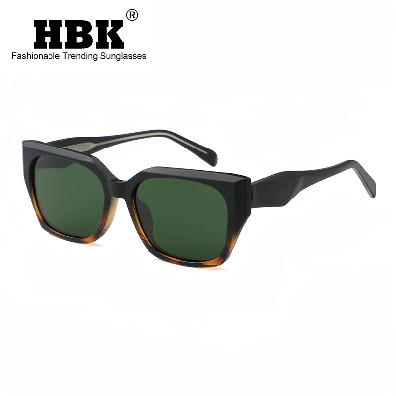 HBK Retro Punk Sunglasses Men Polygonal Propionic Fashion Sun Glasses Women Travel Outdoor Fishing Driving Eyewear UV400