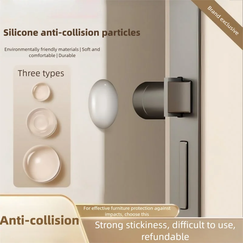 Anti-Collision Silicone Door Stop Pads for Cabinets Drawers Toilet Rubber Buffer Cushion Furniture Protectors Bumper