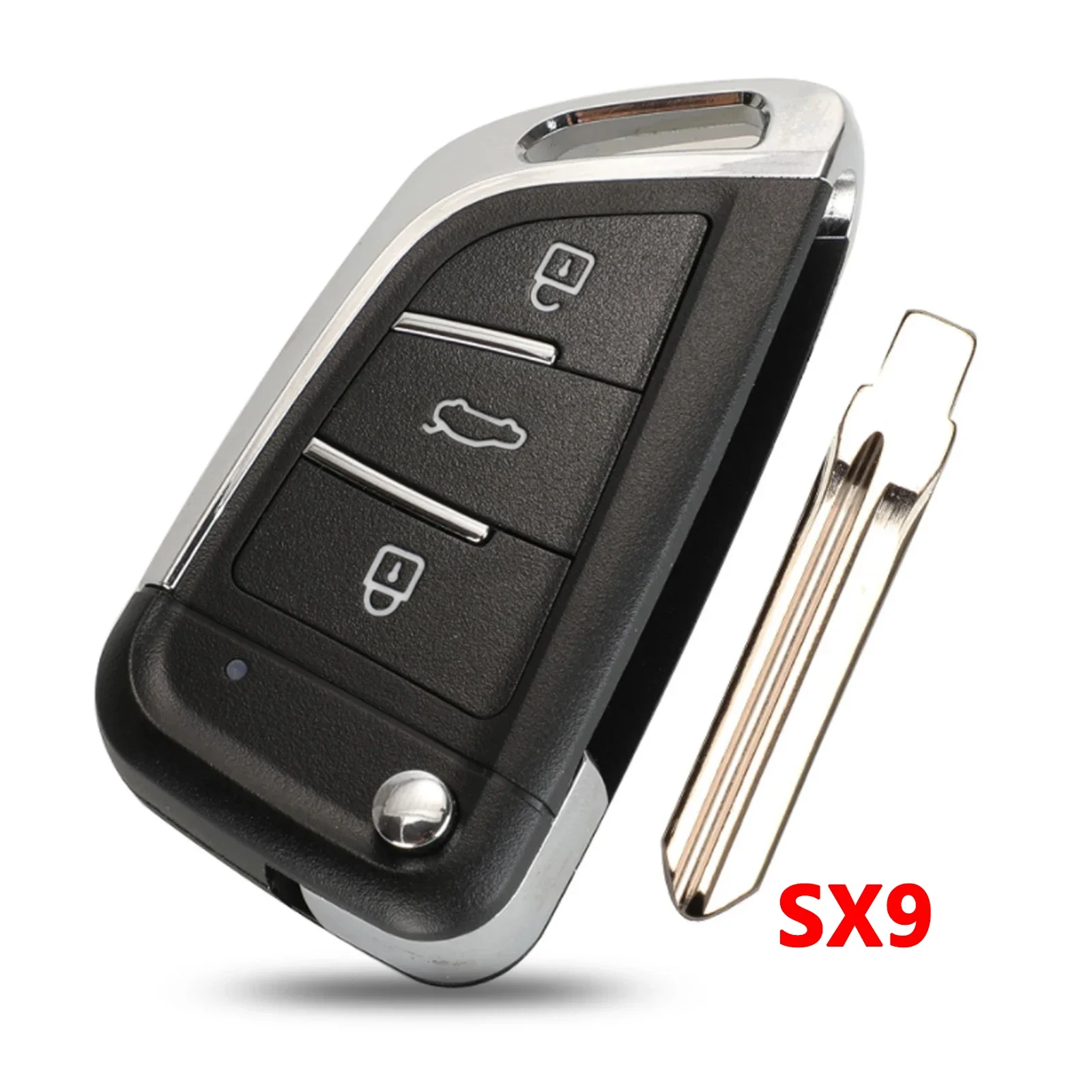 XNRKEY 3 Button Upgraded Flip Remote Car Key Fob ID46 Chip 433Mhz for Citroen X-Sara C3 C5 Before 2009 with Uncut SX9 Blade