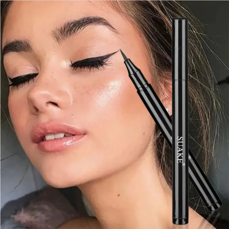 Quick Drying Liquid Eyeliner Pencil  Anti-sweat Not Vague  Lasting Black Eyeliner Pen Makeup Suitable for Beginners Comestics