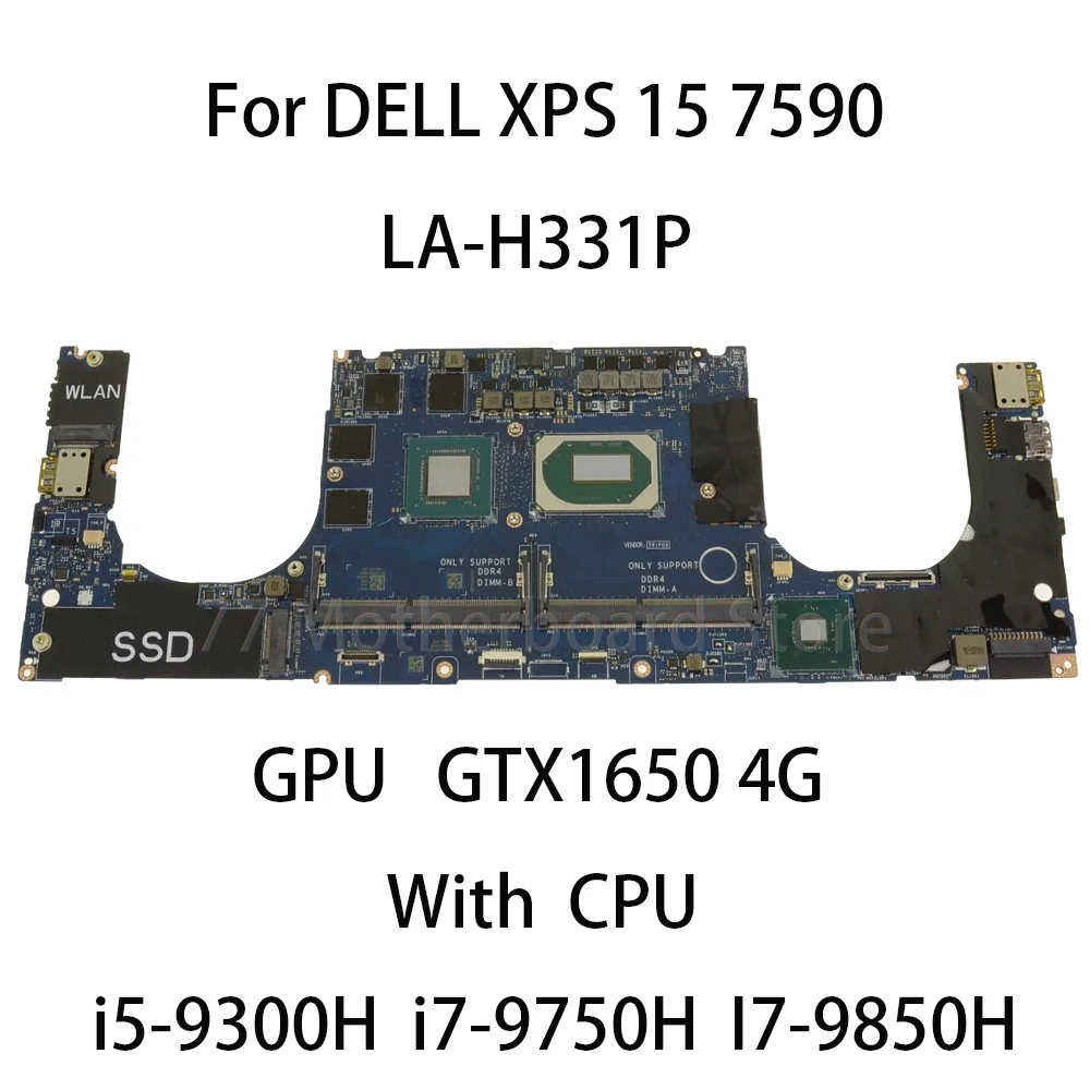 

Laptop Motherboard LA-H331P For DELL XPS 15 7590 With CPU I5-9300H I7-9750H I9-9880H GPU GTX1650 4G CN-018W12 18W12 100% Tested