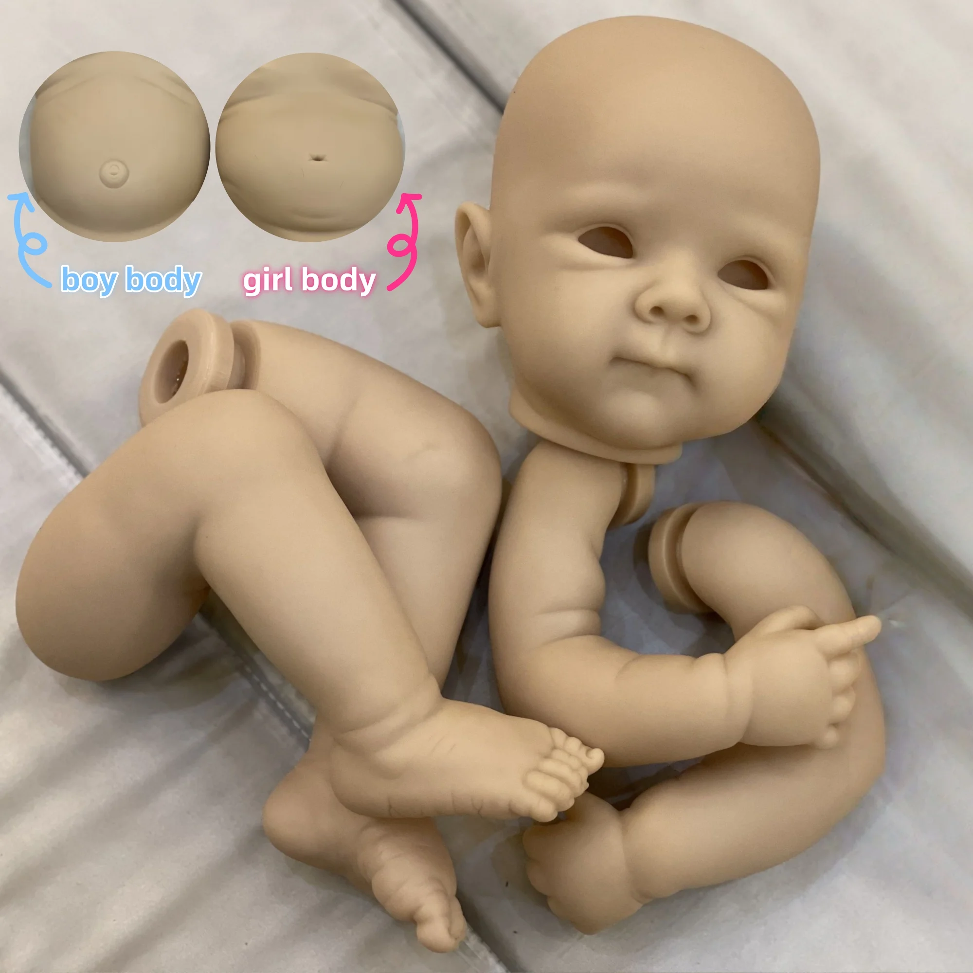 Kits de poupée Reborn en vinyle et Silicone souple, 18 pouces, corps complet, pièces de bébé non peintes, bricolage pour la fabrication de poupées de bébé à collectionner