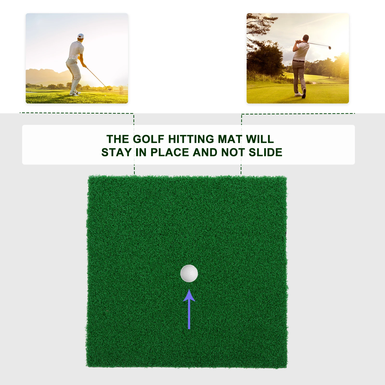 

Golf Pad Mat Hitting Replaceable Turf Driving Mats Practice Indoor Putter Range