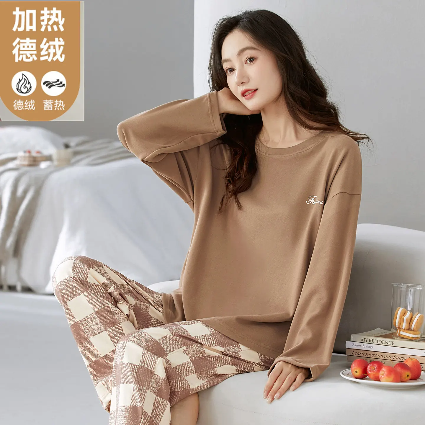 2026 New Winter and Autumn Thin Fleece Nightwear for Women Big Size M-3XL Pjs Pyjamas Femme Pullover Sleepwear Dropship