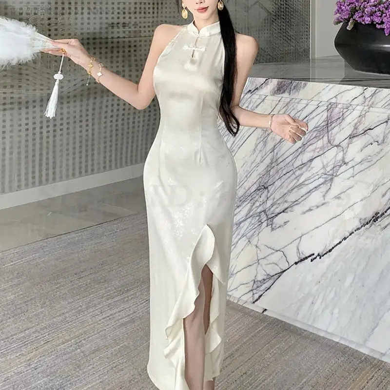 

Модное улучшенное традиционное китайское платье Cheongsam, сексуальное тонкое платье с разрезом, Qipao Vestidos, вечерние платья