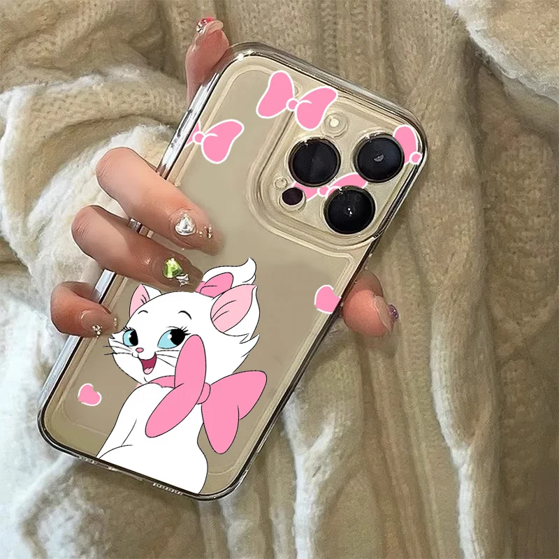 Disney Mary Cat Soft TPU Case For Samsung Galaxy A73 A53 A33 A23 A13 A52 A72 A52S A42 A32 A22 A12 Note 20 Ultra 10 Pro 9 8 Cover