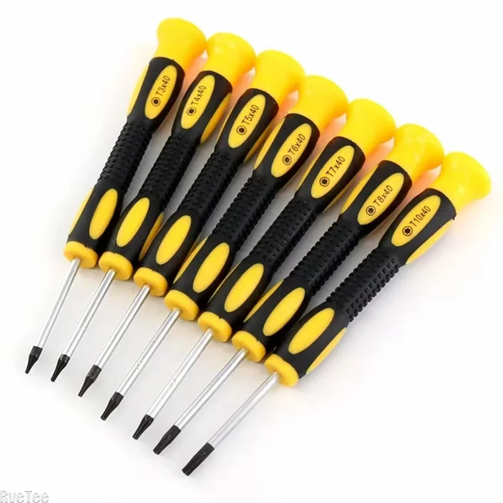 1/7pcs Torx Screwdriver Bit Set T3 T4 T5 T6 T7 T8 T10 Mini Hexagon Screwdriver Game Console Handle Disassembly Repair Tools