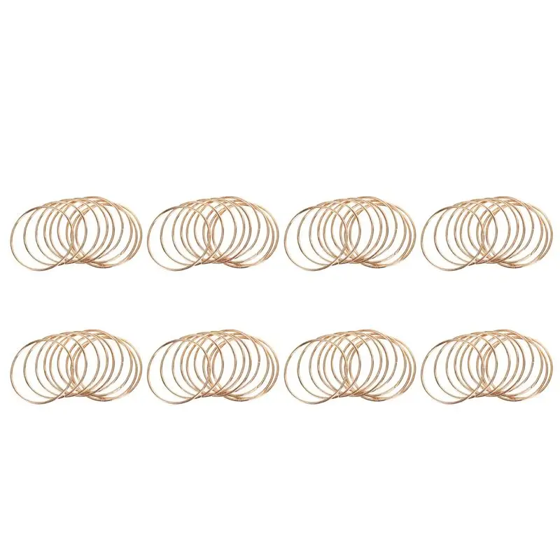 DT19 80 Pack 3 Inch Gold Dream Catcher Metal Rings, Macrame Hoops for DIY Crafts and Decorations