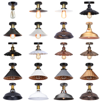 Vintage industrial LED Ceiling Lights Metal Home Loft Decor Chandeliers Village Retro Loft Metal Ceiling Lamp Lampara techo E27