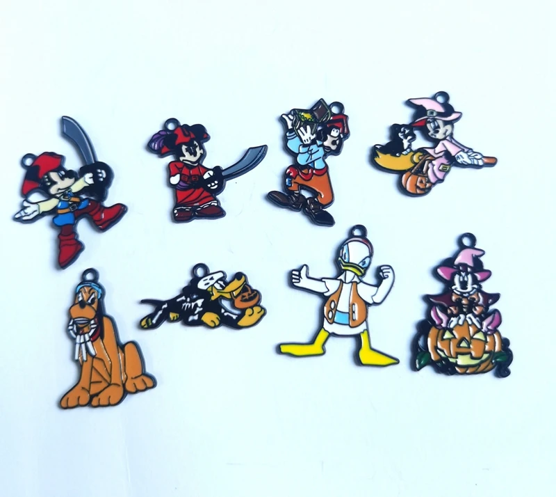 

Disney 10 PCS mix Charm Earrings DIY Key chain Necklace Pendant Bracelet Jewelry Handmade Findings Gift
