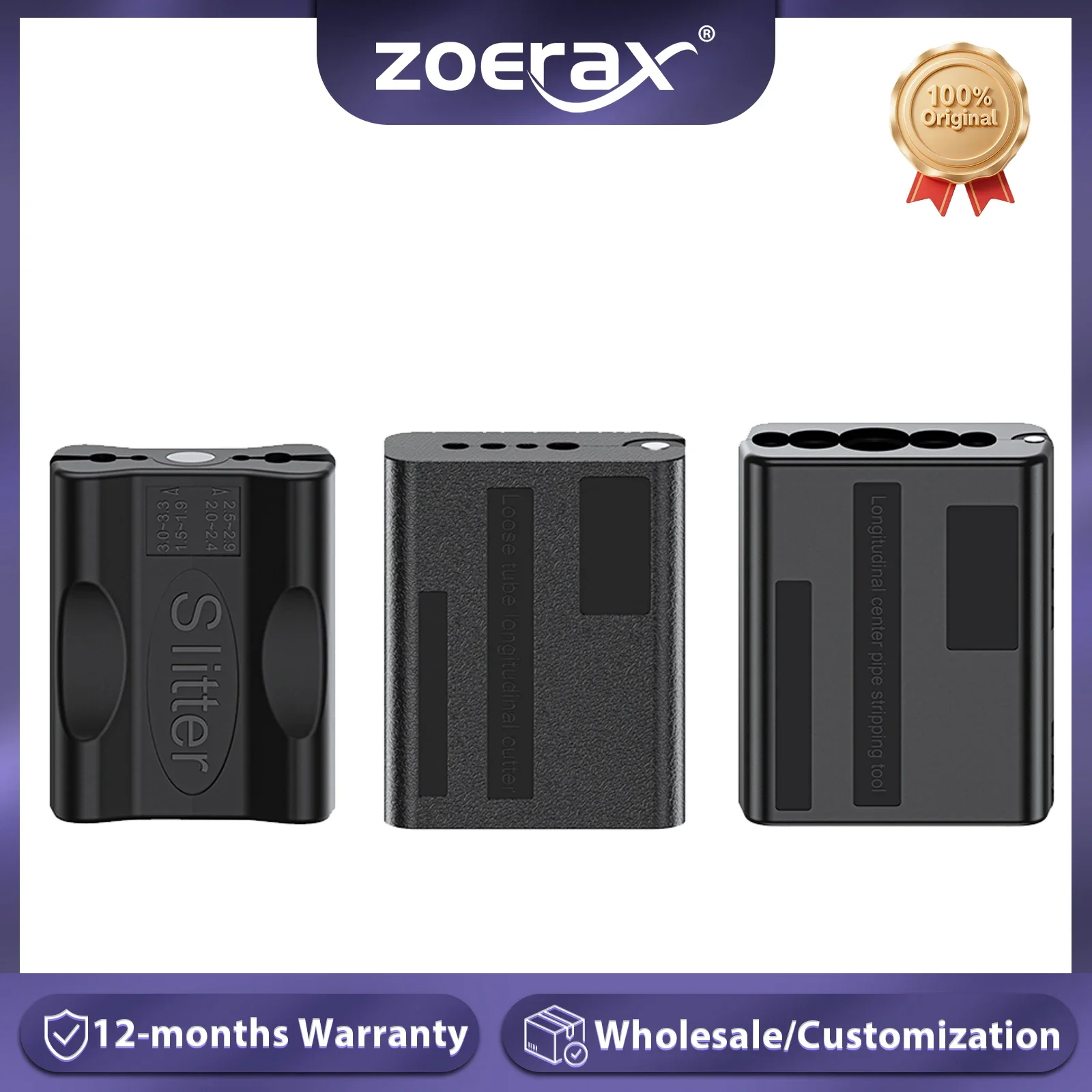 ZoeRax Fiber Cluster Loose Tube Cable Jacket Sheath Slitter Fiber optic tool longitudinal beam tube stripper 1.5-11mm