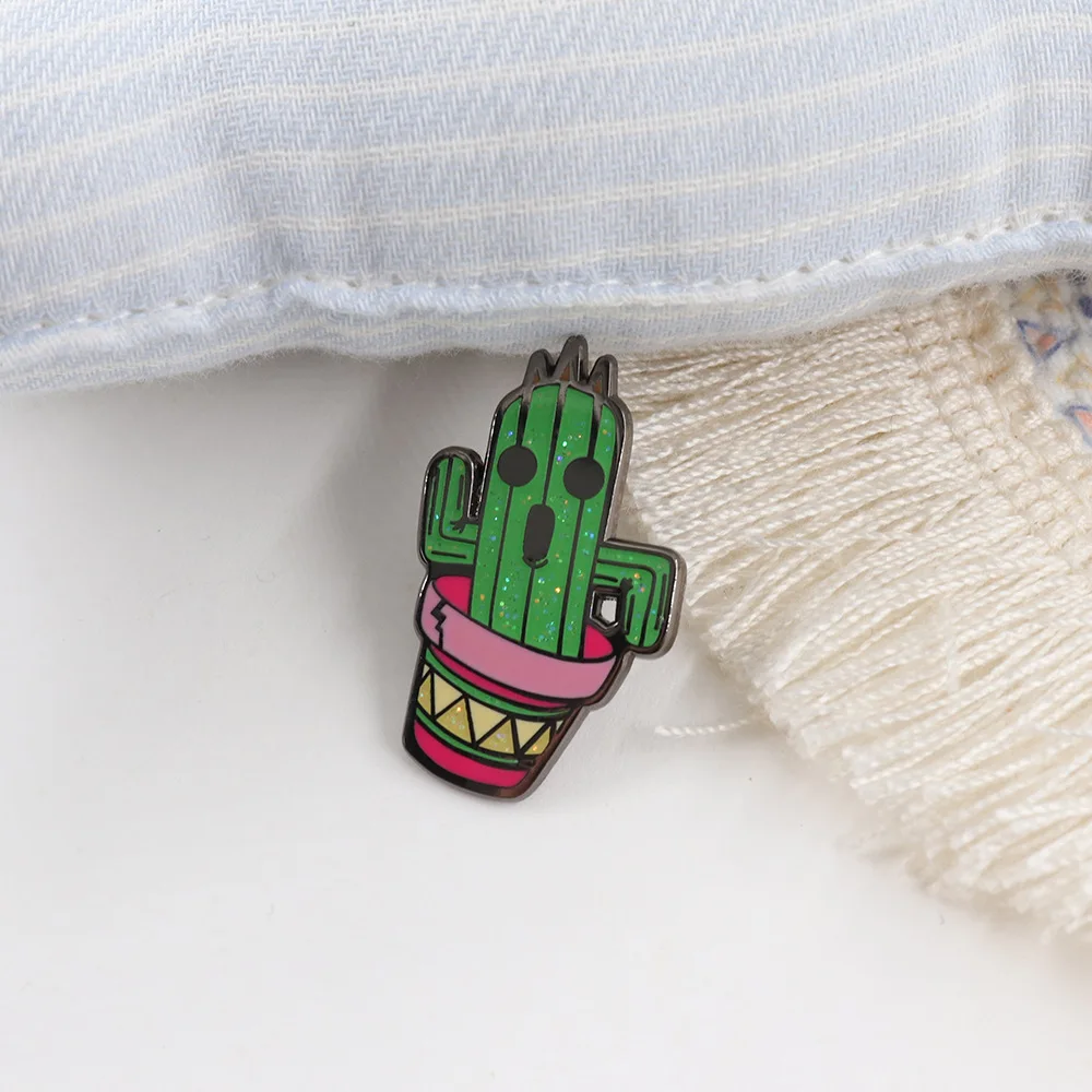 1pc Final Fantasy Game Merchandise: Adorable Cactus Brooch, Unique Creative Cartoon Badge Accessories - view 6