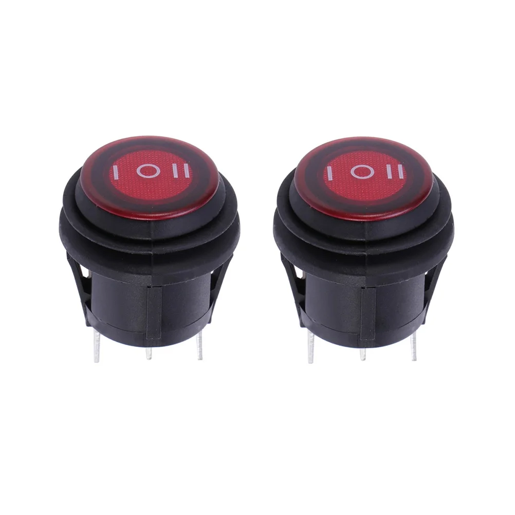 

2pcs SPDT Rocker Switch Waterproof Single Pole Double Throw On Off On 3Pin Terminals Easy Install Car Boat Toggle Switch