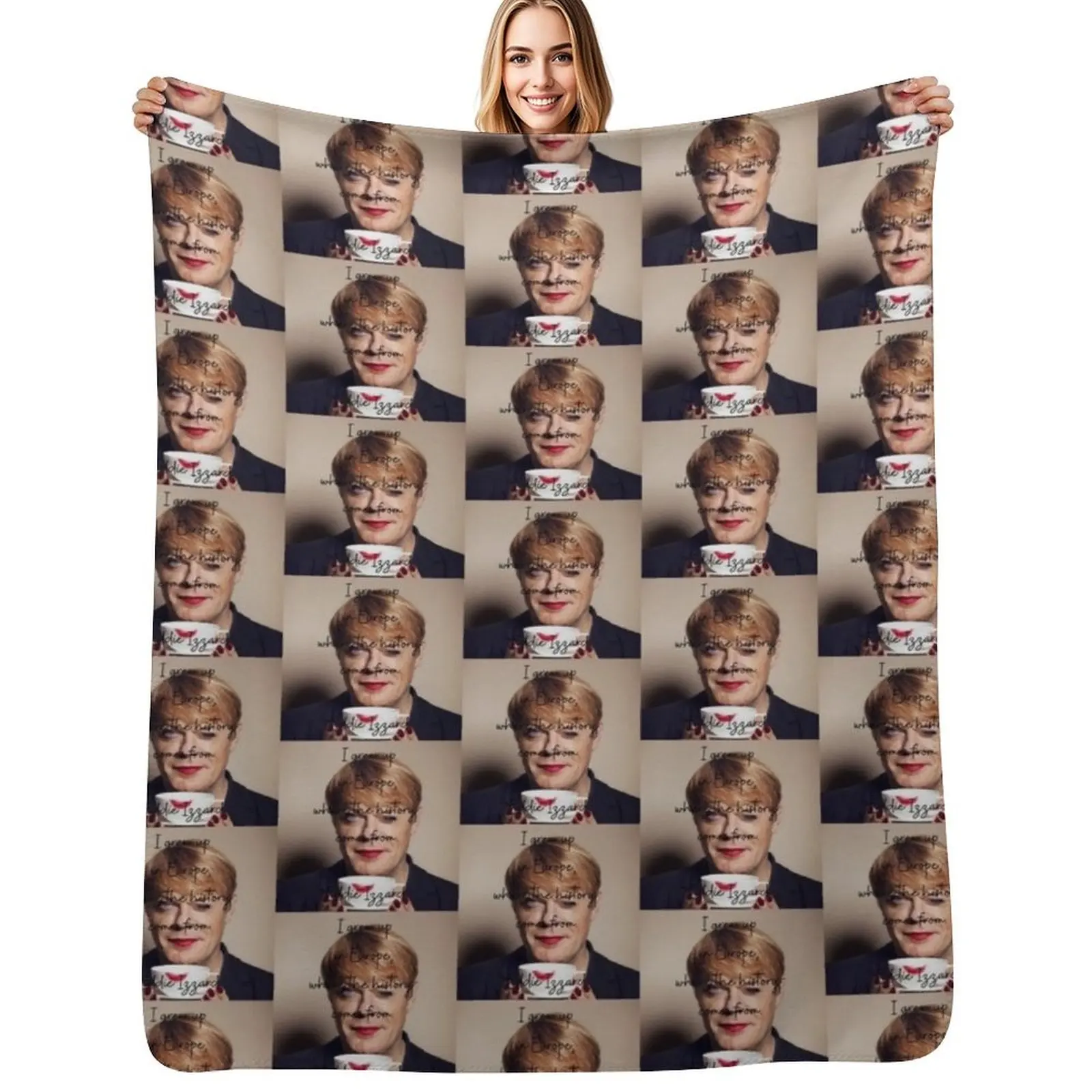 Tea cup Eddie Izzard Throw Blanket Fuzzy Plush Throw Blanket for Sofa Chair