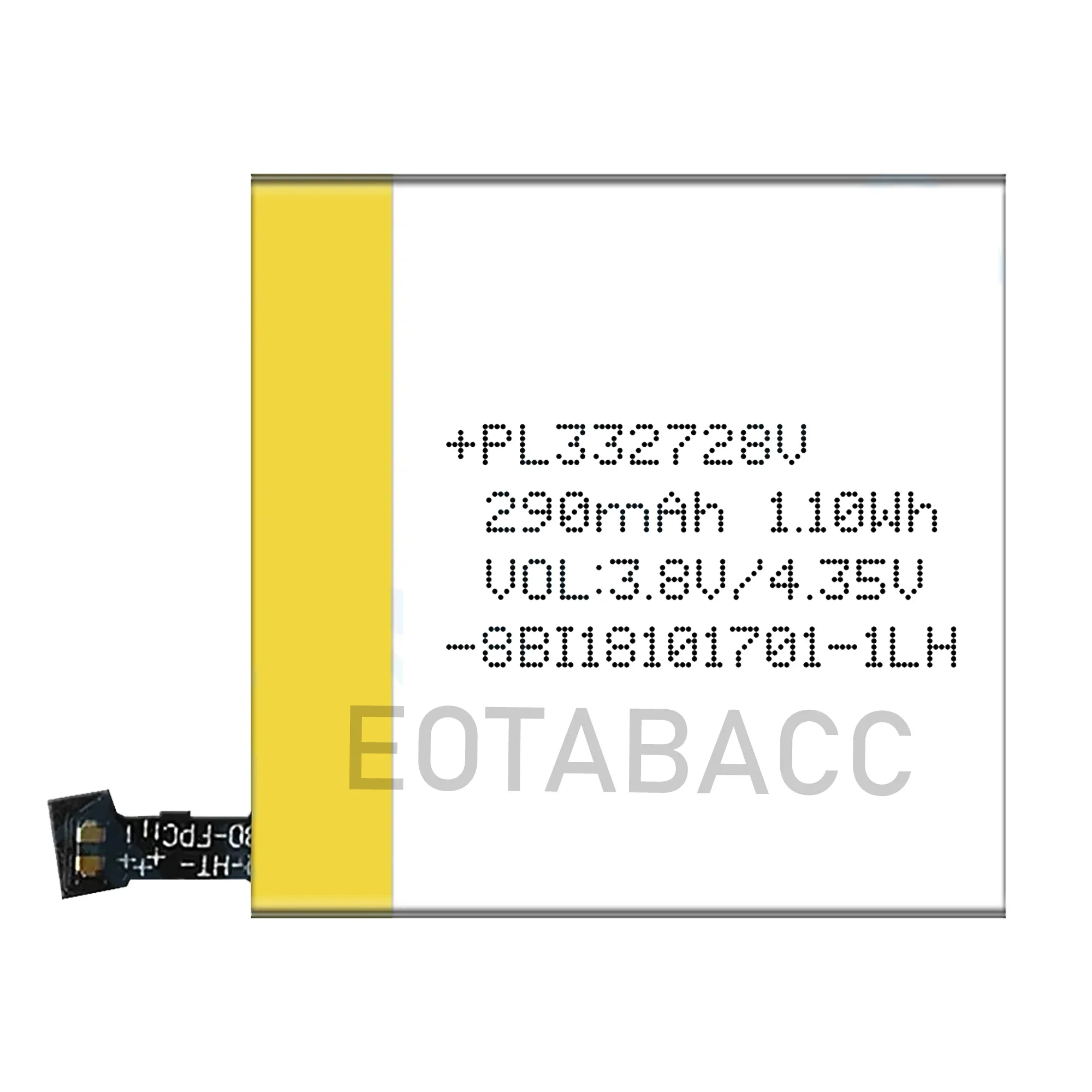 

2025 Years EOATABACC Brand New PL332728V Replacement Battery For Huami AMazfit stratos 2 A1609 A1619