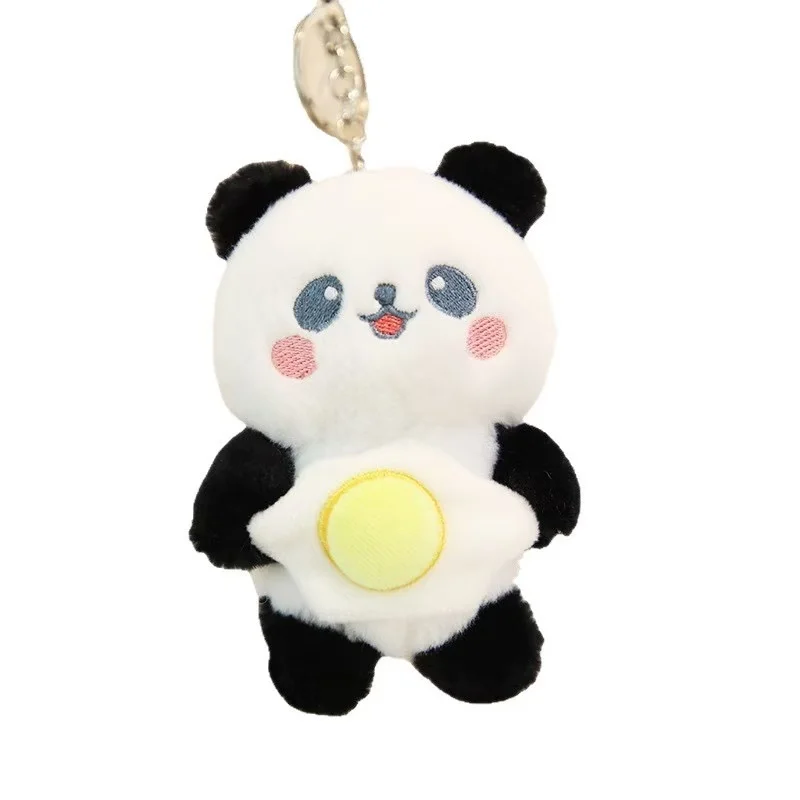 Cute Panda Plush Toy Keychain Cartoon Bag Pendant Bag Accessories Car Key Chain Pendant Ornaments Fashion Gift view 4