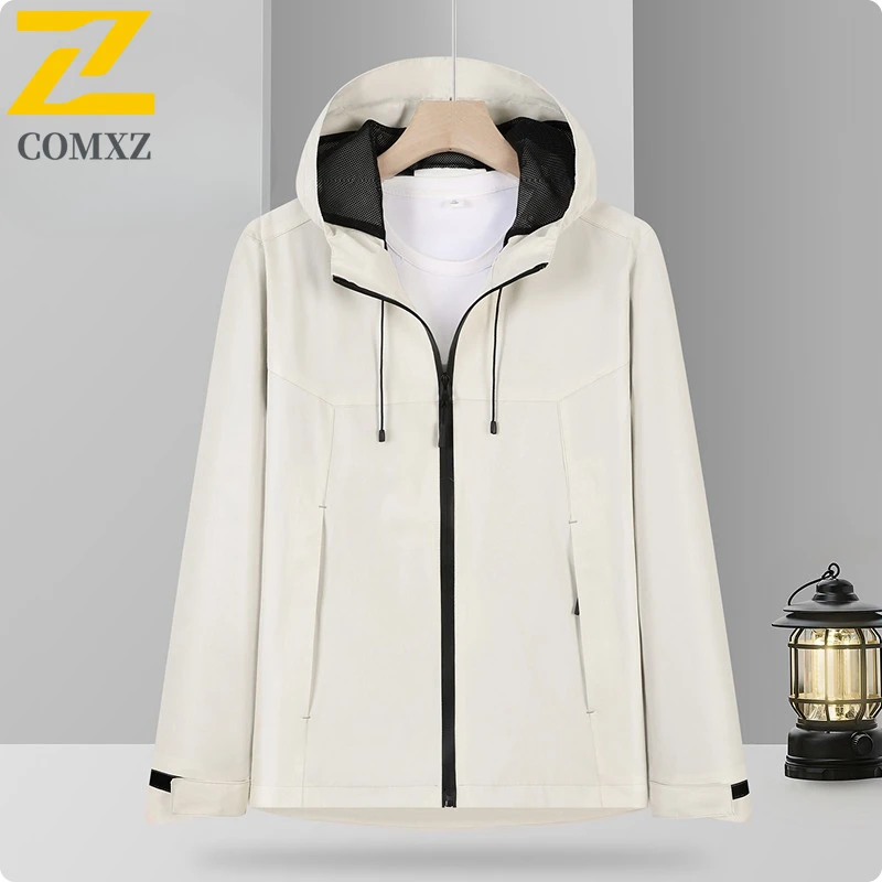 

2025 New Men's Charge Jacket Color Blocked Windproof Waterproof Breathable Hooded Jacket Outdoor Camp Hiking Stormtrooper Jacket