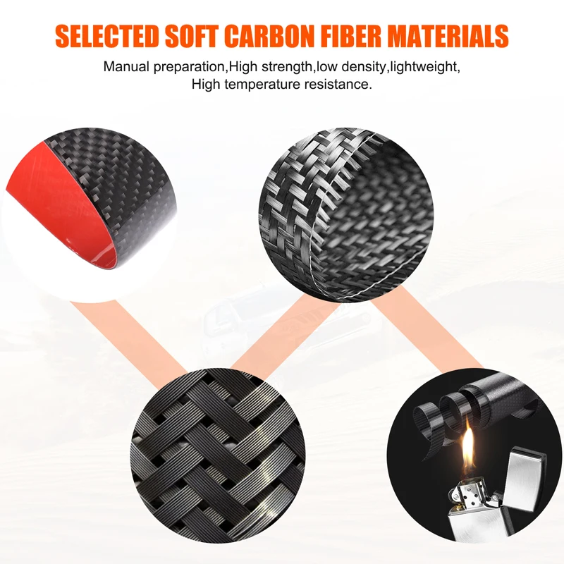 لاند روفر رينج روفر سبورت 2014-2022 لينة ألياف الكربون سيارة العادم الخلفي تنفيس لاصقة تزيين اكسسوارات السيارات