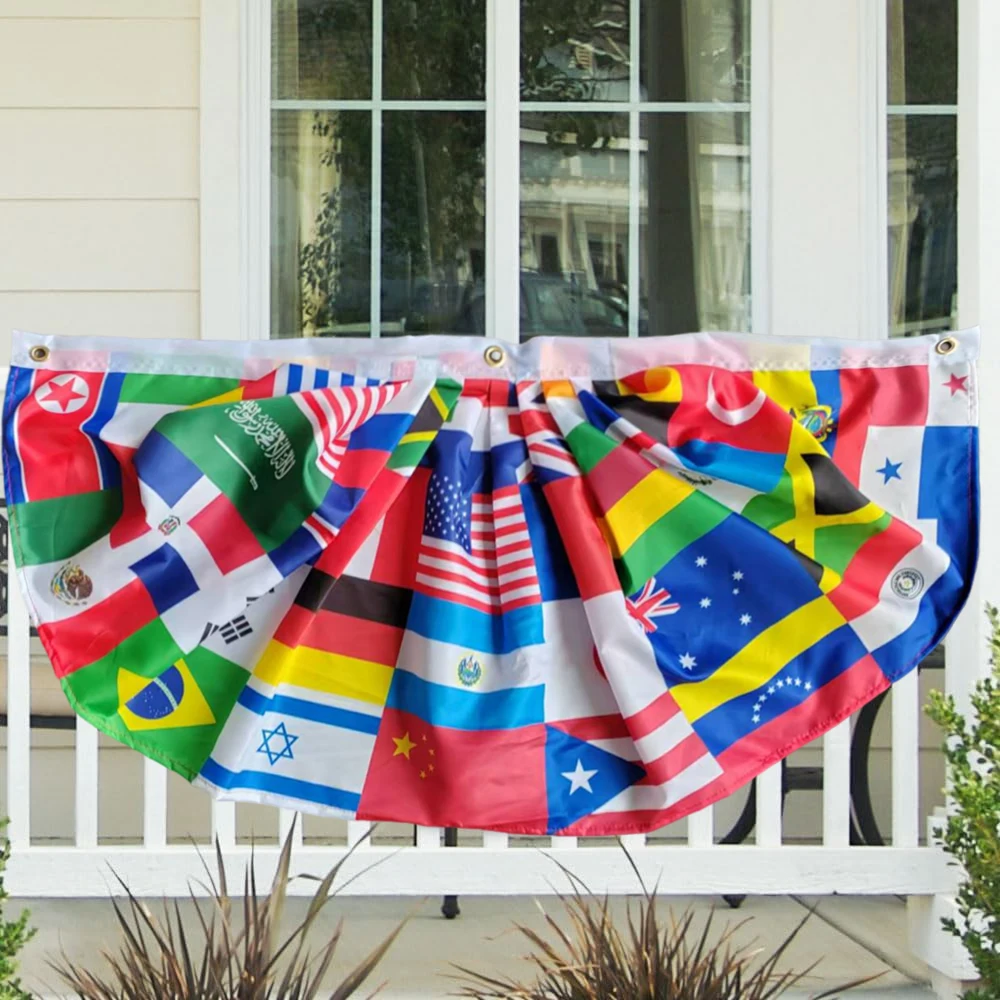 Directly Delivery 100% Polyester Half National Country Fans Flags
